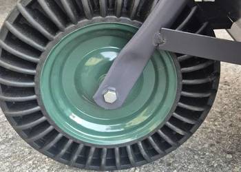 Koło do wózka Pełne kólko bezdętkowe 4.00-8 Czarne Gumowe Mocne + OŚ 12mm !