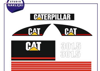 Naklejki minikoparka Cat Caterpillar 301.5 Komplet Nalepki naklejka