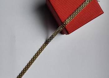 Złota bransoletka -splot Bismarck