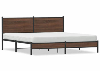Łóżko Czarne Metalowe Rama Łóżka Metalowa Ze Stelażem 160x200 cm WM-4007925