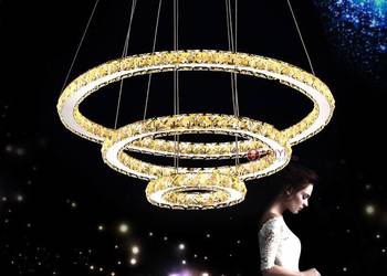 Żyrandol kryształowy led ring 70/50/30 47% rabat