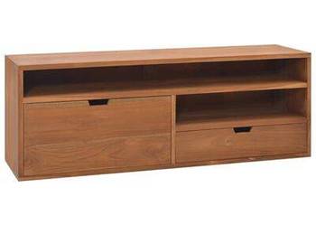 Szafka pod telewizor, 110x30x40 cm, lite drewno tekowe(326119)