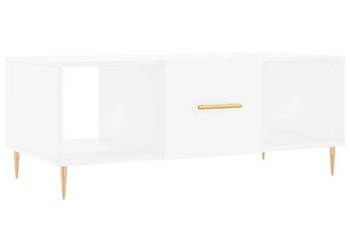 Stolik kawowy biały 102x50x40 cm materiał drewnopochodny WM-829284