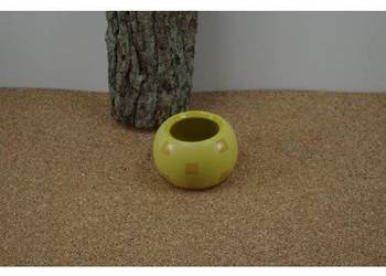 Mała cukiernica ceramiczna limonkowa / pojemnik dekoracyjny