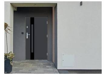 Drzwi wejściowe do domu Zewnętrzne GA-25 BLACK Antracyt 90 Prawe 68 Ud=1,3
