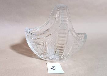 Miska kryształowa w kształcie koszyka