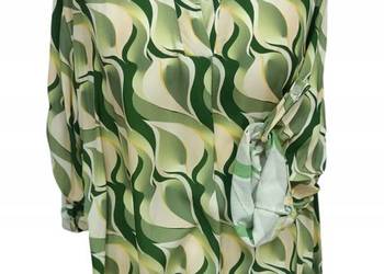 BLUZKA koszula w liście 3/4 rękawek lekka biust 118cm