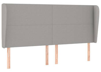 Zagłówek uszak jasnoszary 203x23x118/128 cm tkanina WM-3117698