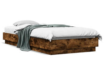 Rama łóżka z oświetleniem LED przydymiony dąb 100x200 cm WM-839508