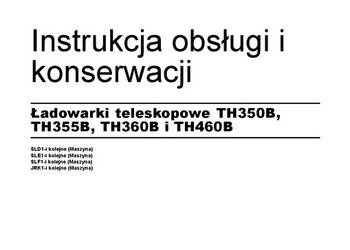 CATERPILLAR TH350B, TH355B, TH360B, TH460B Instrukcja obsługi DTR