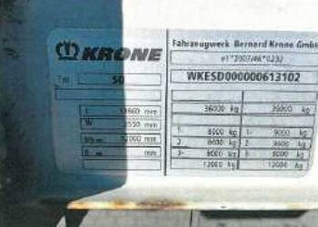 Syndyk sprzeda naczepę ciężarową KRONE SD