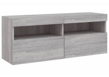 Ścienna szafka TV z LED szary dąb sonoma 100x30x40 cm WM-837216