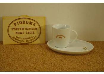 Filiżanka reklamowa Żubrówka ze spodkiem – porcelana gastronomiczna