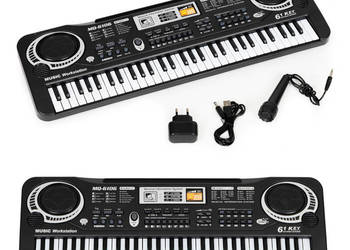 Keyboard pianino dla dzieci z mikrofonem + zasilacz