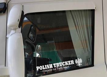 Naklejki POLISH TRUCKER + TWOJ DOWOLNY TEKST TIR