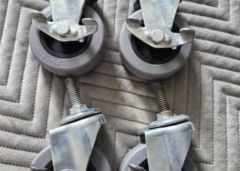 Kółka meblowe skrętne z hamulcem