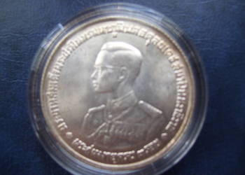 Stare monety 20 batów 1963 Tajlandia stan menniczy Srebro