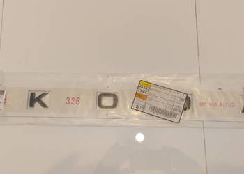 Napis emblemat na klapę czarny Skoda Kodiaq 565853687G