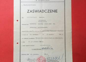 ( 790 ) Katowice, Zaświadczenie Ukończenia Kursu Chrobak