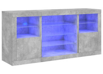 Szafka z oświetleniem LED szarość betonu 1425x37x67 cm WM-3209089