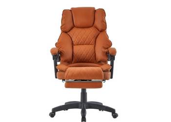 Fotel Obrotowy Biurowy z Podnóżkiem Mission MS13 Jasny Brązowy