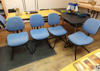 5x krzesło biurowe komfortowe na płozie, ergonomiczne wygodne, mocne