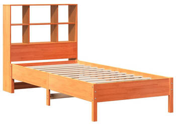 Łóżko z regałem bez materaca woskowy brąz sosna 100x200 cm WM-3322878