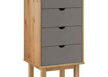 Szafka z szufladami OTTA brązowo-szara 45x39x90 cm sosna WM-348580