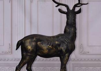 GIGANT! Dostojny Jeleń Daniel - Figura Myśliwska Ciężka Masywna - Posąg