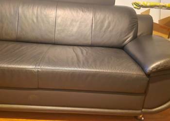 Narożnik ze skóry z funkcją spania