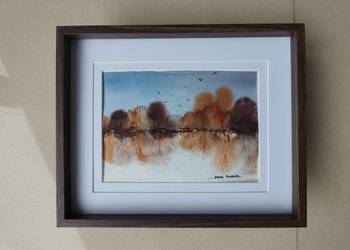 Akwarela Akwarelka Obraz pt: Jesień 13,5 x 19 cm