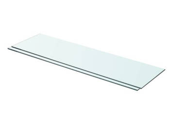 Półki 2 szt. panel z bezbarwnego szkła 70 x 20 cm WM-3051569