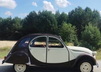 Zabytkowy Citroen 2CV jak z filmu, kaczka :)Żółte tablice