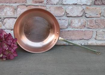 Miedziana patelnia śred. 21 cm - sygnowana