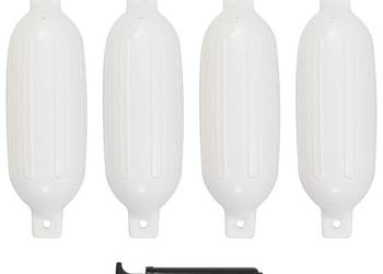 vidaXL Odbojnice do łodzi, 4 szt., białe, 58,5x16,5 cm(SKU:92386)