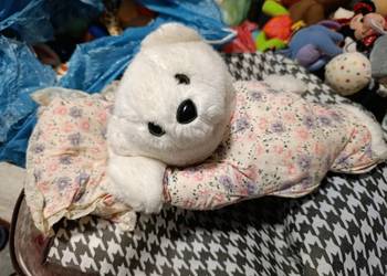 miś z poduszką pluszak zabawka pluszowa maskotka