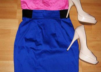 dwukolorowa sukienka bershka s/m