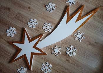 Gwiazda betlejemska 150 cm +10 śnieżynek dekoracja Boże Narodzenie