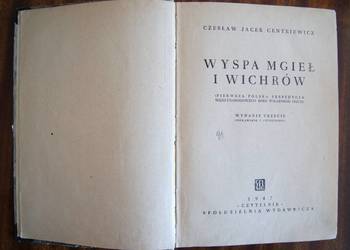 Czesław J. Centkiewicz - Wyspa mgieł i wichrów - 1947