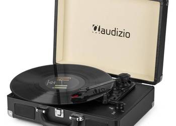 Gramofon Audizio RP114 w Walizce Głośniki AUX in Czarny Gramofon w Walizce