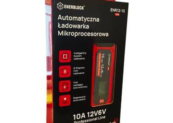 Automatyczna ładowarka mikroprocesorowa Enerblock 6/12V 10A LFP AGM GEL EFB