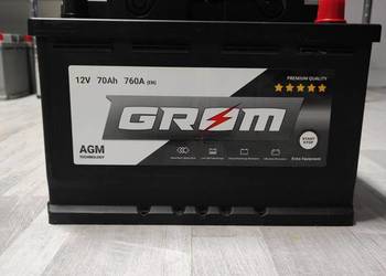 Akumulator  70Ah 760A Prawy Plus GROM AGM START&STO W. Kadłubka 39 Szczecin
