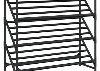 Stojak na buty czarny 90x30x85 cm materiał drewnopochodny WM-833428