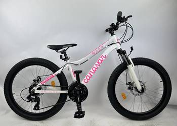 rower dla dziewczynki 24 cale aluminiowy Shimano z amortyzacją