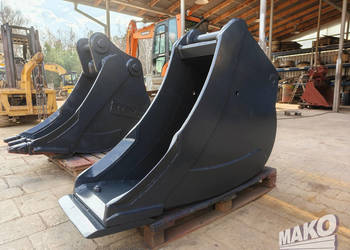 Łyżka 45cm do koparki Miller fi 80 / Podwójny przykręcany gruby lemiesz