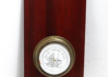 Stylowy Barometr Wiszący Hanseatic West Germany Vintage Marine Żaglowiec
