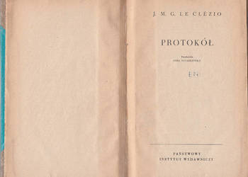 (0963) PROTOKÓŁ – J.M.G. LE CLEZIO