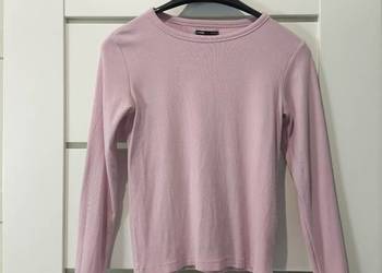 Bluzka damska Sinsay prążkowana długi rękaw różowa rozmiar L