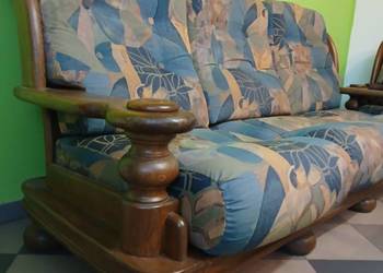 Komplet wypoczynkowy dębowy.