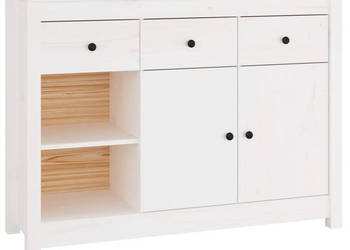 Szafka biała 100x35x74 cm lite drewno sosnowe WM-814555